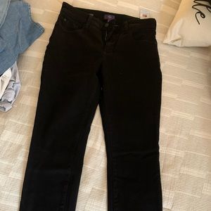 NYDJ black straight leg jeans